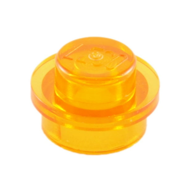 4073 LEGO Parts Plate Round 1x1 Straight Side TRANSPARENT BRIGHT ORANGE 6